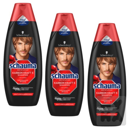 detail Schauma shampoo 400ml Men Karbon kraft 5