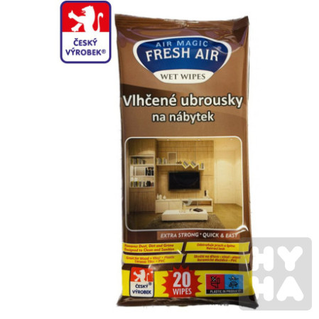 detail Fresh Air vlhčené ubrousky na nábytek 20ks
