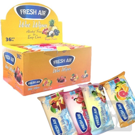 detail Fresh Air 15ks vlhčené kapesní ubrousky Fruit