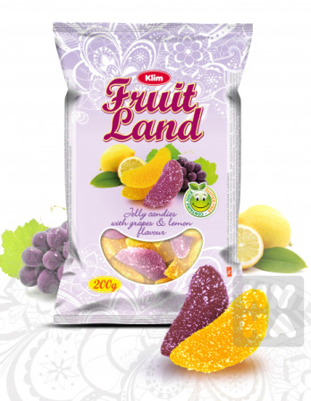 detail Klim fruit land želé 200g hroznovou a citrovou