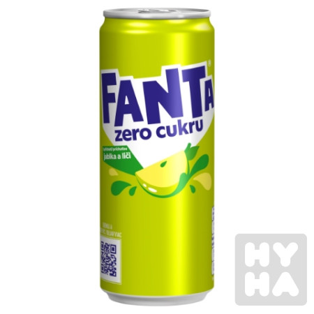detail Fanta 330ml zero cukru jablka a liči
