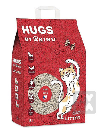 detail Akinu Hugs Křemelinové stelivo pro kočku 5L