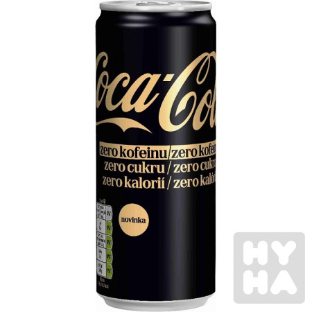 detail Coca Cola 330ml zero cukr, zero kofein