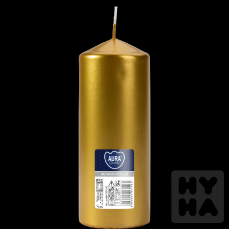 detail Bispol válcová svíčka 330g sw60/150-213 metatic žlutý