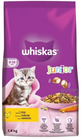detail Whiskas granule 1,4kg junior kuřecím