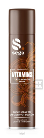 detail Sego suchý šampon 200ml vitamins brown