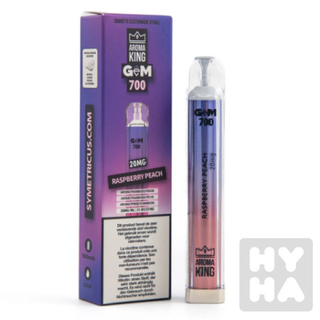 detail Aroma King gem bar 16Mg 700puffs Raspberry peach