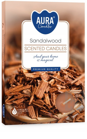 detail Bispol Aura Tea light 6ks sandalwood