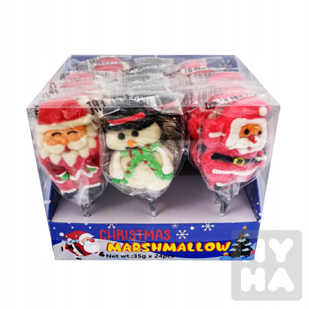 detail Merry christmas marshmallow pop 35g/24ks