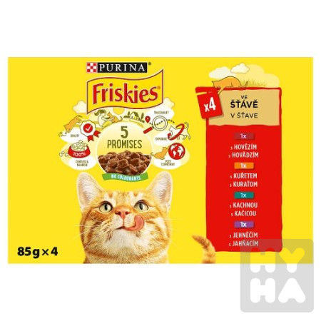 detail Friskies 340g Purina ve stave 4x85g/12ks/kar