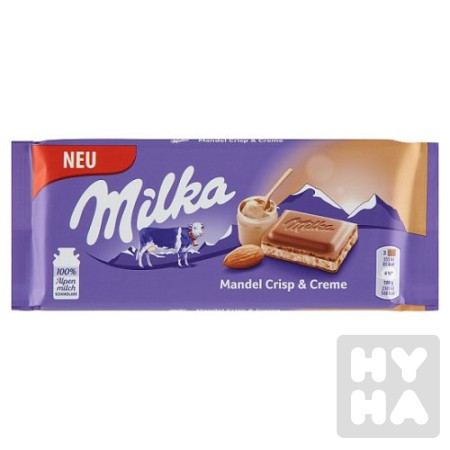 detail Milka 90g Mandel Crisp