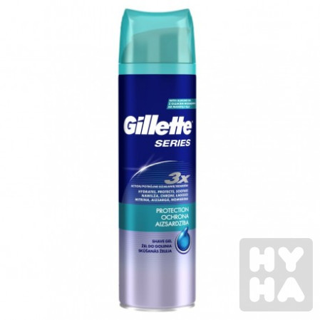 detail Gillette 200ml gel Almond oil