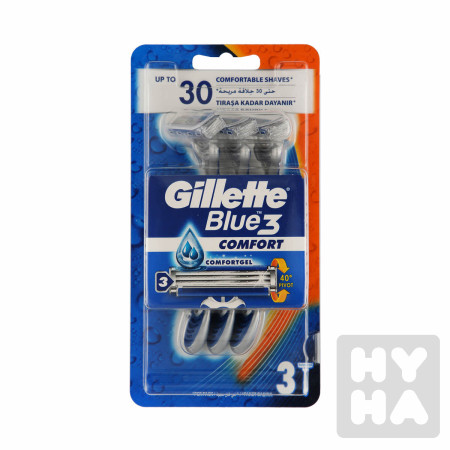 detail Gillette blue 3 Comfort 3ks
