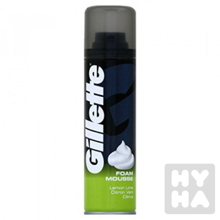detail Gillette 200ml pena Lemon zeleny