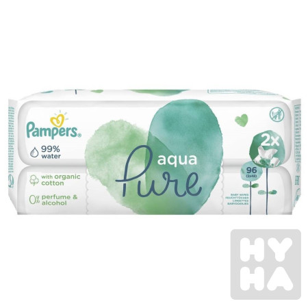 detail Pamper ubrousky 2x48ks Aqua pure