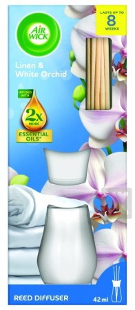 detail Airwick tyčinky 42ml Linen&White Orchid