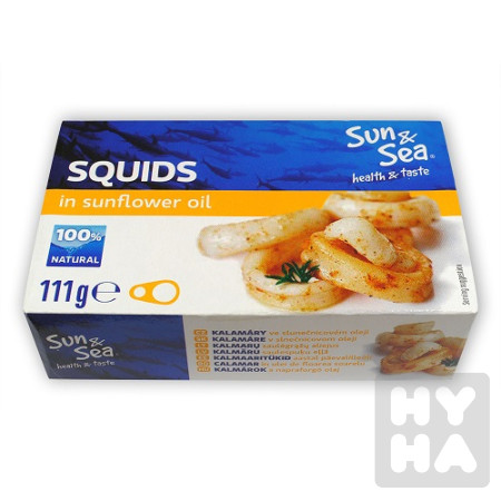 detail Sun a Sea squids in sunflower oil 111g