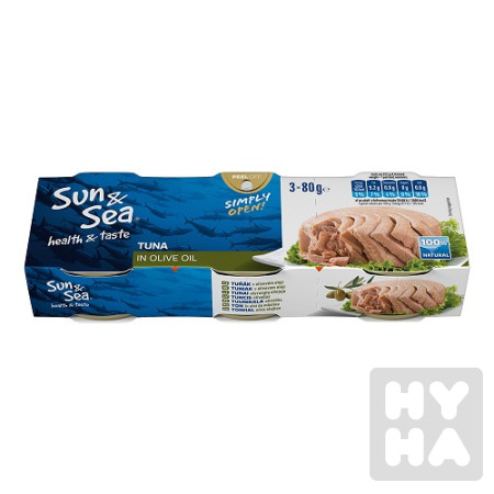 detail Sun a Sea Tunak olive. olej 3x80g