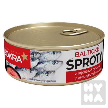 detail Sokra Baltické šproty 240g v rajcatove omacka