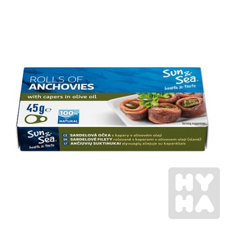 detail Sunsea Rolls of Anchovies s kapary.v.olive.ol.45g