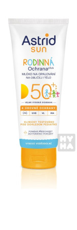 detail Astrid sun 250ml Rodinná ochrana mlé. na opalo. 50SPF