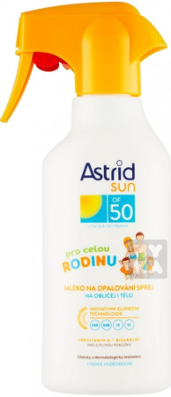 detail Astrid Sun 270ml Rodinná ochrana mlé.na opalování 50SPF