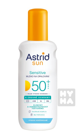detail Astrid sun 150ml Sensitive mlék. na opal. spray 50SPF
