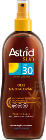 detail Astrid sun 200ml ocharna a bronz olej na opalo. 30SPF