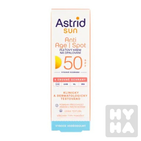 detail Astrid Sun 50ml anti age 50SPF pletový krém