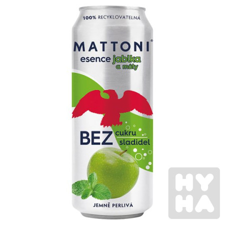 detail Mattoni plech 0,5L jablka a máty jemně perlivá