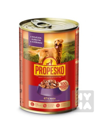 detail Propesko pes 415g hovezi,kuřeci,zvěřinou