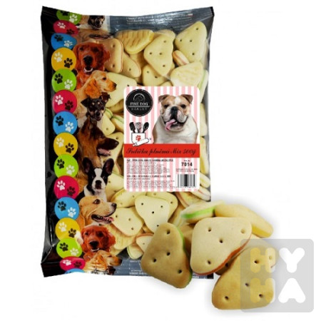 detail Fine dog 500g srdíčka plněná mix 7014