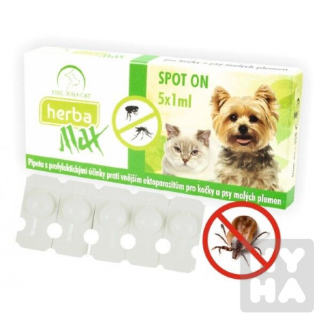 detail Herba maxx spot on pro kočky a psy malých plemen 5x1ml