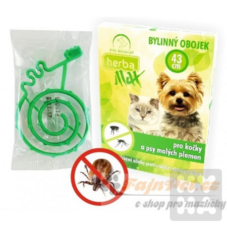 detail fine dogcat bylinny obojek 43cm