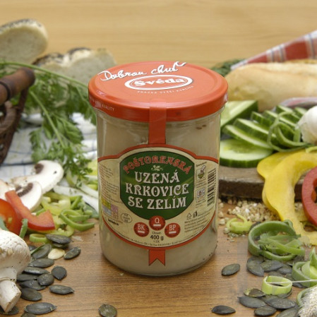 detail Švéda 380g Poštorenská uzená krkovice se zelím