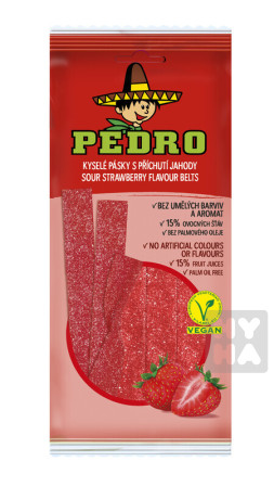 detail Pedro 80g kyselé pásky jahoda