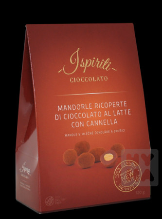 detail Jspiriti mandle v mléčné čoko. se skořicí 120g