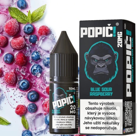 detail E-liquid popič! 10ml blue sour raspberry