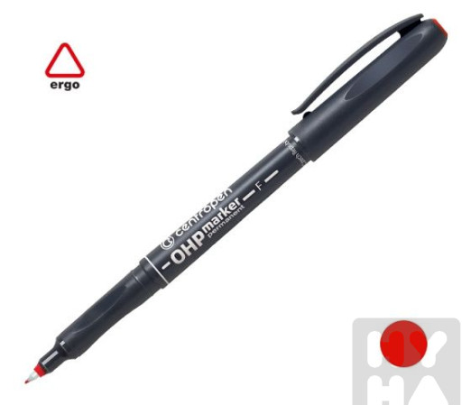 detail Centropen popisovač nestíratelný 2636 červený 0,6mm