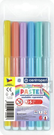 detail Centropen popisovač 7550/6 pastel 1mm