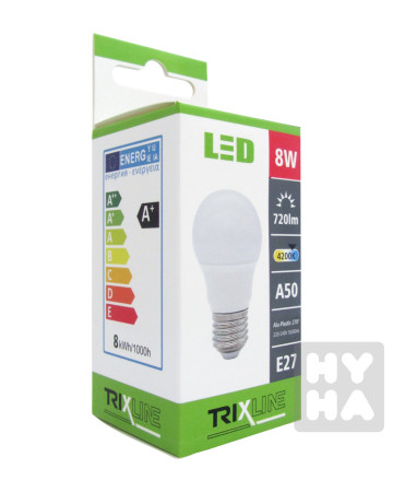 detail Trixline Led A50 8W 690ml E27 4200K