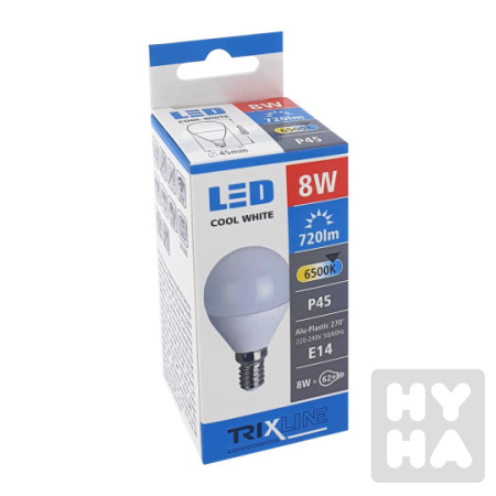detail Trixline Led 8W E14 P45 6500K
