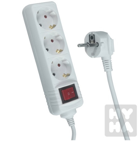 detail Trixline Prodlužovací 3m 3 zás. Vyp Tr807