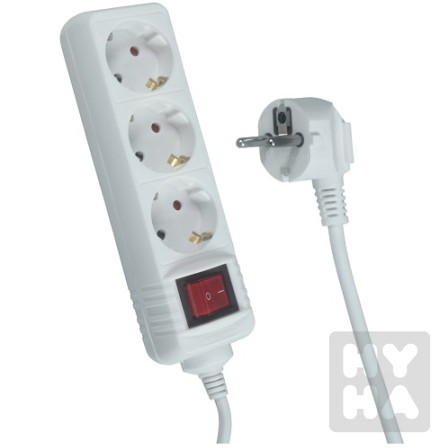 detail Trixline Prodlužovací 5m 3 zás. VYP TR813S