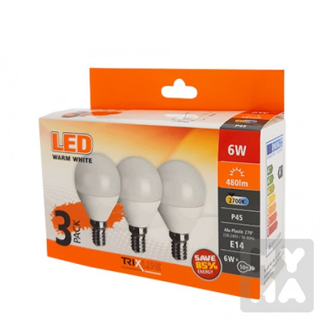 detail Trixline Led 3pack BC TR6W P45 E14 2700K