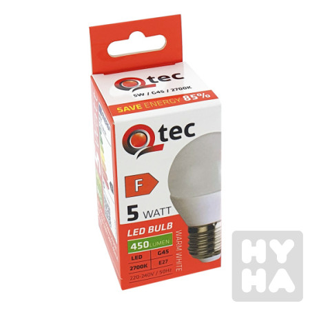 detail Qtec led warm white 5w E27 450Lm 2700k