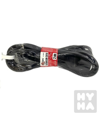 detail Qtec Q-367F Black prodlužovací kabel 2m french 1mm2