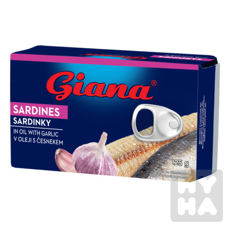 detail Giana sardinky 125g v oleji s česnekem