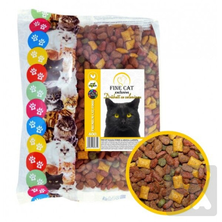 detail Fine cat exclusive granule 400g s drůbeží se zeleninou
