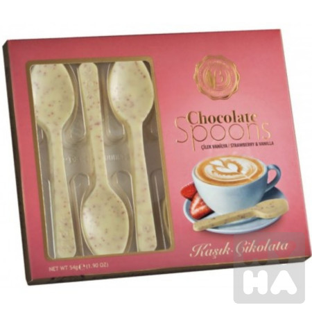 detail Bolci chocolate spooons 54g strawbery a vanilla